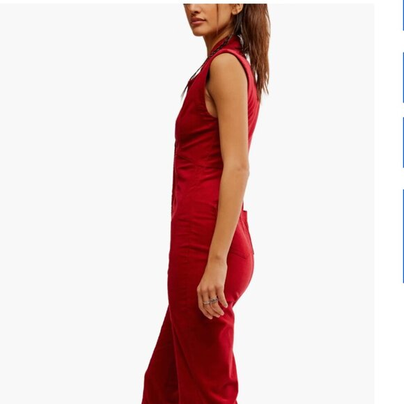 Free People NWOT CRVY Ring The Alarm Corduroy One-Piece - S (short) - Picture 4 of 17